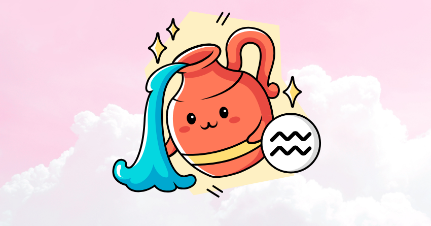 Aquarius zodiac sign illustration for "No One Makes Aquarius Happier Than These Zodiac Signs"